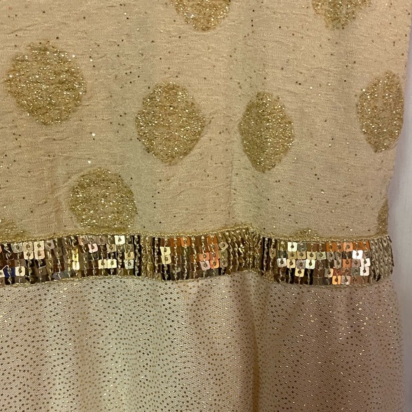 Wonder nation gold metallic holiday short sleeve Size xl 14 16 extra large - Picture 3 of 6